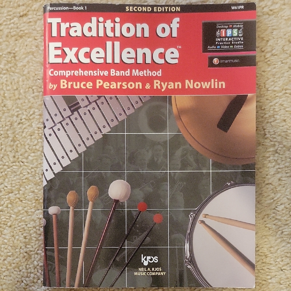 Tradition Of Excellence - Book 1 - Percussion - Fair Condition - Preowned